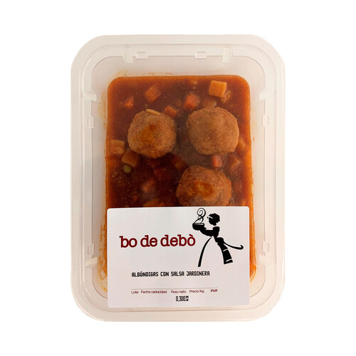 BO DE DEBÓ Albóndigas mixtas (cerdo-vacuno) con salsa jardinera 300 g.