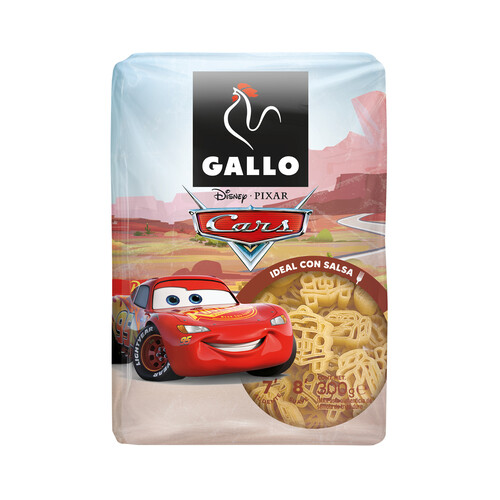 GALLO Cars Pasta seca con la forma de los personajes de la película de Disney 300 g.