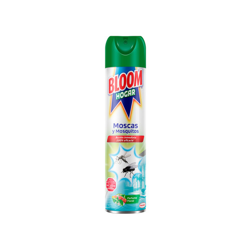 BLOOM Insecticida aerosol moscas y mosquitos hogar BLOOM 600 ml.