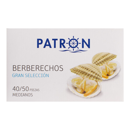 PATRON Berberechos medianos al natural lata de 63 g.