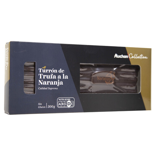 AUCHAN COLLECTION Turrón de trufa a la naranja 300 g.