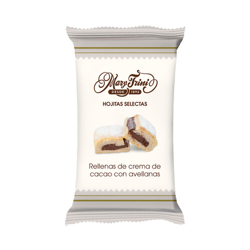 INÉS ROSALES Mary trini Cortadillos (hojita selectas) rellenos de crema de cacao con avellanas 6 x 60 g.