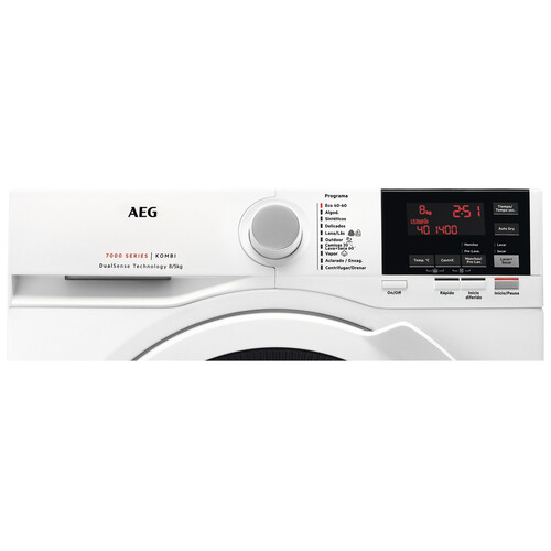 Lavadora secadora AEG L7WBG851, capacidad lavado/secado: 8KG/5KG, clasificación energética: D, 1600RPM, H: 84,8cm,A: 59,7cm,F: 57,6cm.