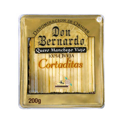 DON BERNARDO Queso cortado manchego cortaditas 200 g.