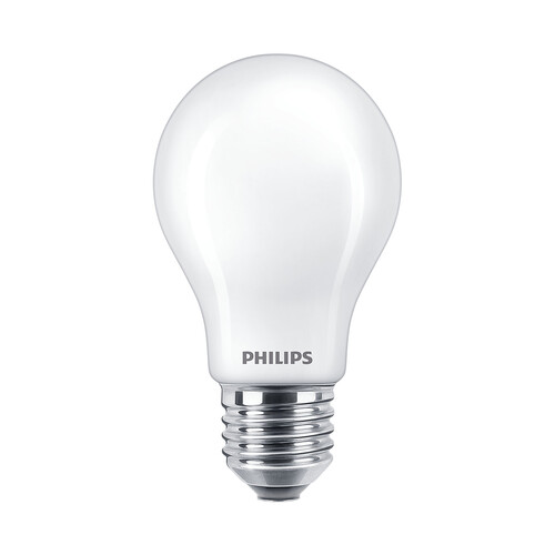 Pack de 2 bombillas Led E27, 7W=60W, luz neutra 4000K, 806lm, PHILIPS.