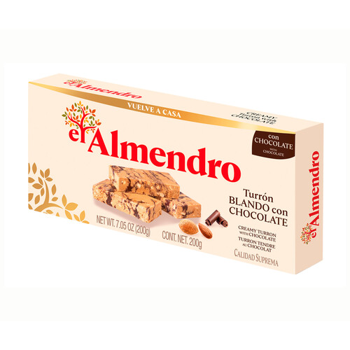 EL ALMENDRO Turrón blando con chocolate 200 g.