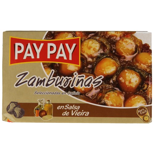 PAY PAY Zamburiñas en salsa de vieira lata de 60 g.