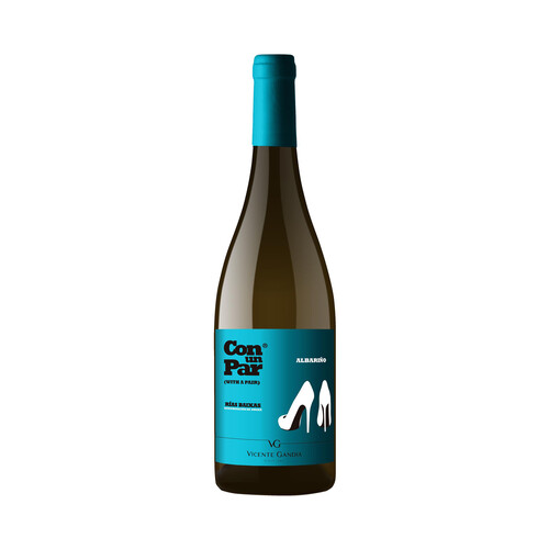 CON UN PAR  Vino blanco albariño con D.O. Rías Baixas botella 75 cl.