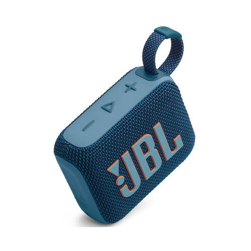 Altavoz portátil JBL Go 4  por batería, color azul, potencia 4,2W.