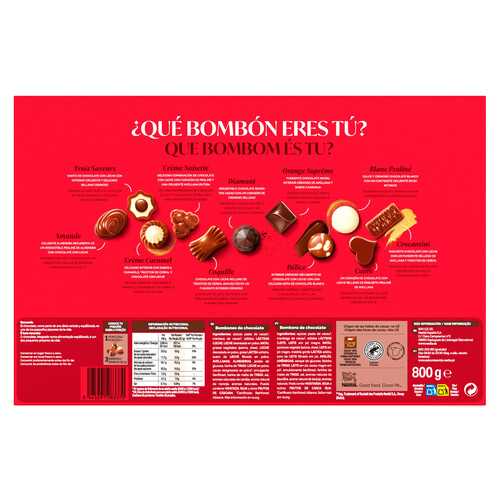 NESTLÉ Bombones caja roja estuche 800 g