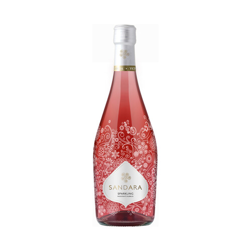 SANDARA Vino rosado espumoso (frizzante), de burbuja fina botella 75 cl.