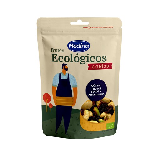 Surtido de frutos secos y arándanos ecológicos MEDINA 100 g.