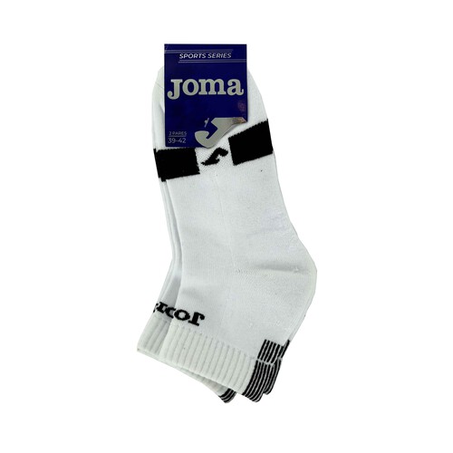 Lote de 2 pares de calcetines deportivos tobilleros para hombre JOMA, talla 43/46.