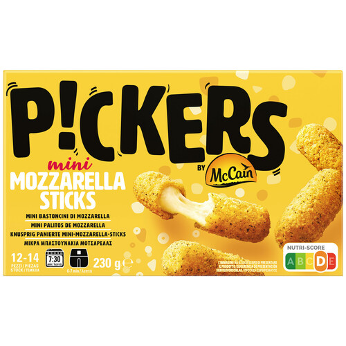 McCAIN Pickers Mini palitos rellenos de queso mozzarella 230 g.