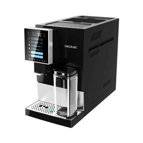 Cafetera espresso superautomática CECOTEC Cremmaet Compactccino, presión 19bar, café en grano, molinillo, 1100W, panel digital.