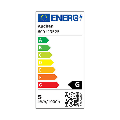 Bombilla Led GU10, 4,9W=50W, luz cálida, 345lm, PRODUCTO ECONÓMICO ALCAMPO.