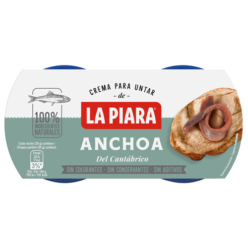 LA PIARA Paté de ancho LA PIARA Sólo Natural lata de 2ud x 77 g.