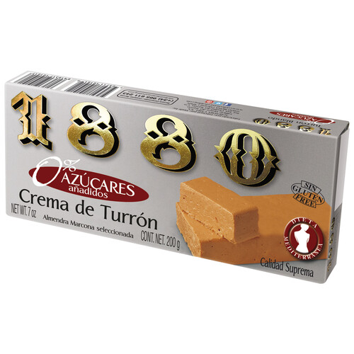 1880 Crema de turrón sin azúcares añadidos 200 g.