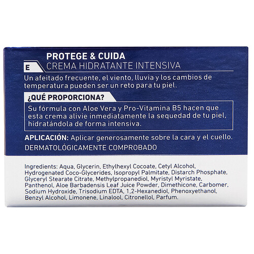 NIVEA Crema para hombre con aloe vera y acción hidratante intensiva NIVEA Men protege & cuida 50 ml.