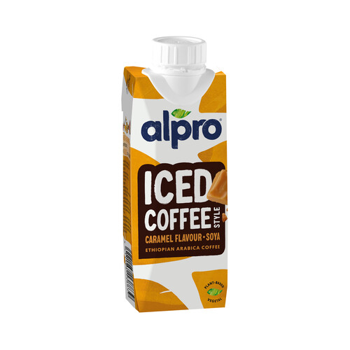 ALPRO Iced Bebida de almendras con café Arábica de Etiopia y sabor a caramelo 250 ml.