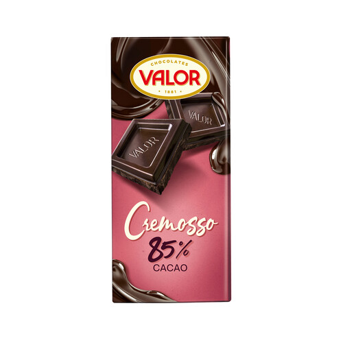 VALOR Cremosso Chocolate negro 85 % 90 g.