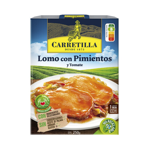 CARRETILLA Lomo con pimientos y tomate CARRETILLA 250 g.