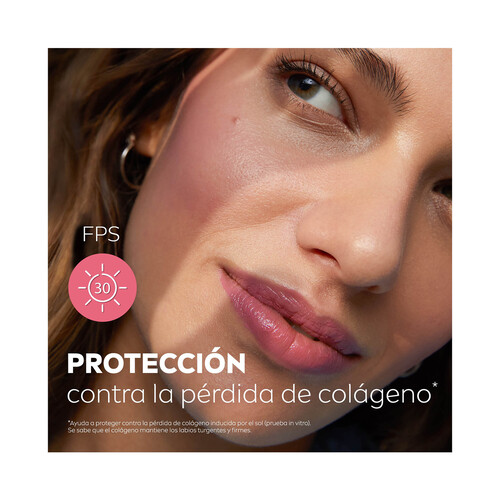 LIPOSAN Carin beauty 3 en 1 Bálsamo protector de labos y mejillas color intenso (nude pink) y FPS 30.