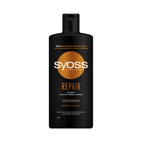 SYOSS Champú fortificante y reparador para cabellos secos y dañados SYOSS Repair 440 ml.