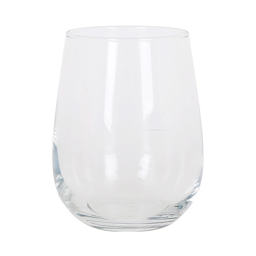 Vaso Gaia de vidrio transparente con formas redondeadas, 0,47 litros, LAV.