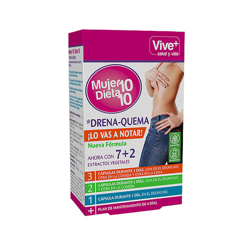 VIVE+ SALUD Y VIDA Mujer 10, dieta 10 VIVE + SALUD Y VIDA 24,3 g