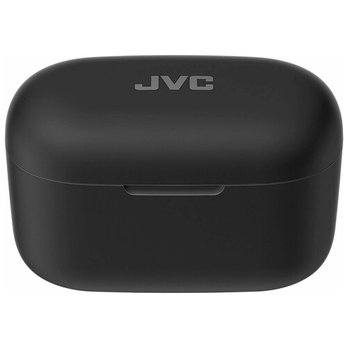 Auriculares Bluetooth tipo intrauditivo JVC HA-A25T con estuche de carga,, color negro.