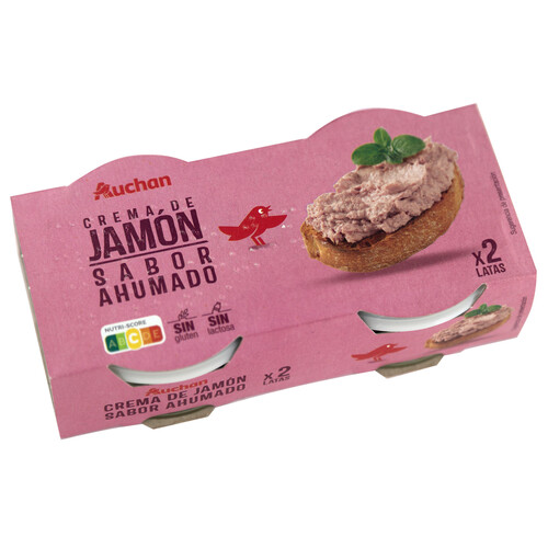 PRODUCTO ALCAMPO Crema de jamón con sabor ahumado 2 x 80 g.