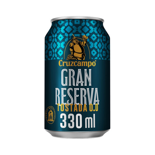 CRUZCAMPO Gran reserva Cerveza tostada sin alcohol (0.0) lata de 33 cl.
