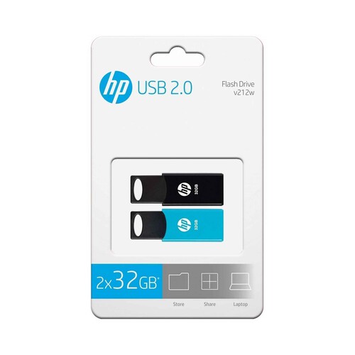 Pack 2 memorias USB 32GB HP 2.0 MV212.