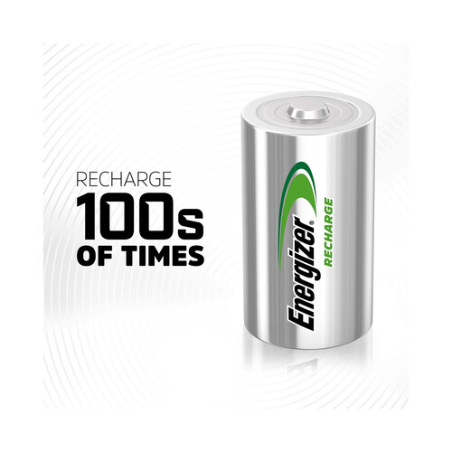 Pack de pilas recargables D, HR20, 2500mah, ENERGIZER Power Plus.