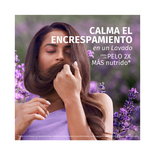 HERBAL ESSENCES Champú anti-encrespamiento con aroma a lavanda, para cabellos encrespados 350 ml.