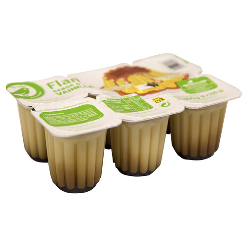 PRODUCTO ECONÓMICO ALCAMPO Flan con sabor a vainilla PRODUCTO ECONÓMICO ALCAMPO 6 x 100 g.