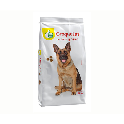 PRODUCTO ECONÓMICO ALCAMPO Comida para perro a base de croquetas de carne y cereales PRODUCTO ECONÓMICO ALCAMPO 20 kg.