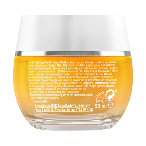 OLAY Vitamin C + AHA Crema en gel de día, para un tono de piel luminoso y uniforme 50 ml.