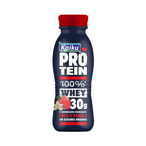KAIKU Bebida Whey con sabor a fresa y vainilla y alto contenido protéico Protein 300 ml.