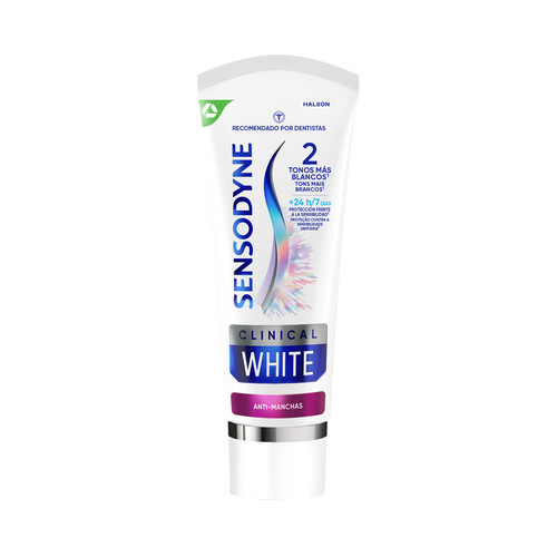 SENSODYNE Clinical white Pasta de diente blanqueante y anti-manchas 75 ml.