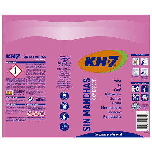 KH-7 Pack quitamanchas de ropa 650 ml. + 650 m.