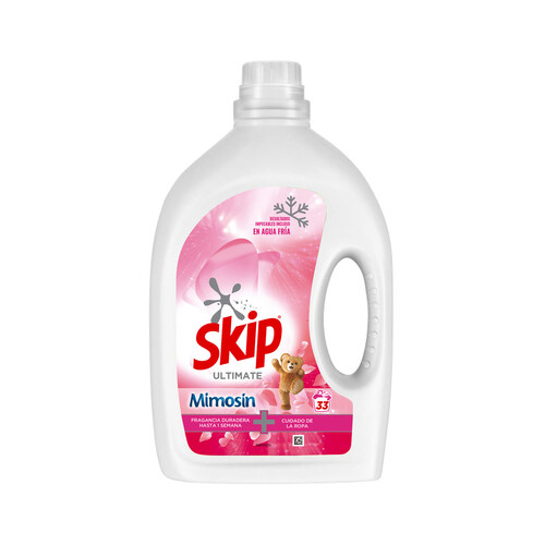 SKIP Ultimate Detergente líquido con Mimosín, 33 ds. 