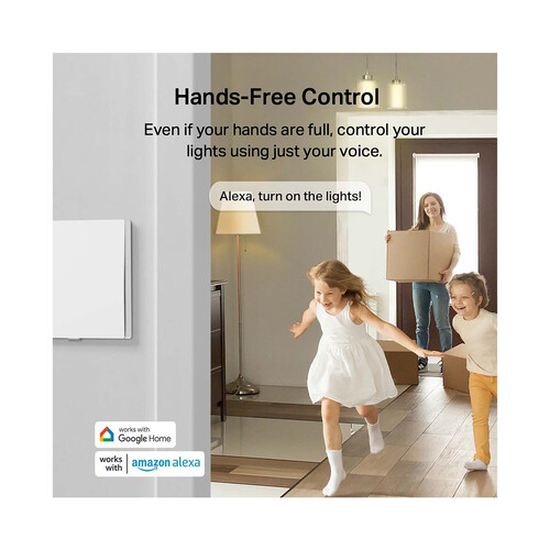 Interruptor Wi-Fi Inteligente de pared para la luz TP-LINK Tapo S210, control por App, control de voz.