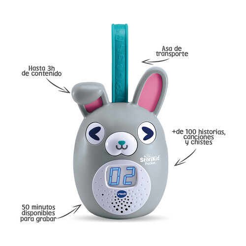 Storikid de bolsillo con mas de 100 historias, canciones, nanas y chistes, VTECH.