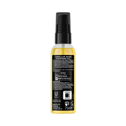 TRESEMMÉ Llamellar shine Aceite capilar para cabello sin vida o apagado 75 ml.