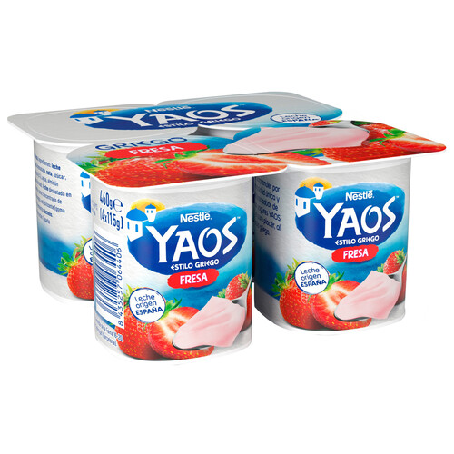 YAOS Yogur estilo griego con fresas de Nestlé4 x 115 g.