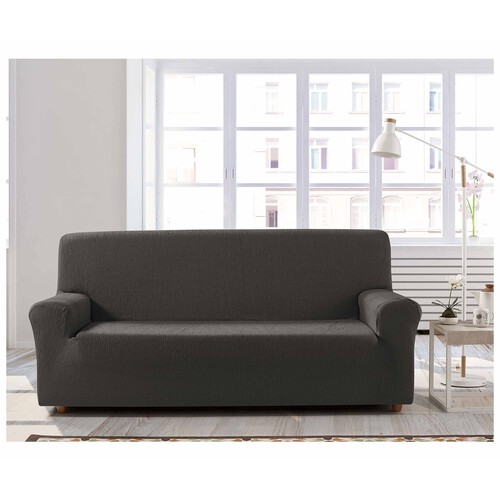 Funda ajustable sofá 3 plazas, gris.