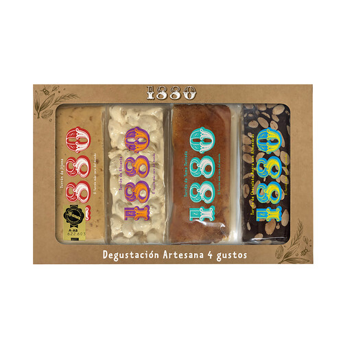 1880 Turrón degustación, surtido, (JIjona, Alicante, yema tostada, chocolate) 300 g.