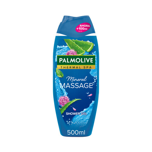 PALMOLIVE Thermal spa mineral massage Gel para ducha o baño con sal marina y aloe vera 500 ml.